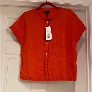 Responsible Alpaca Button - Through Baby Tee Orange Spice - XL